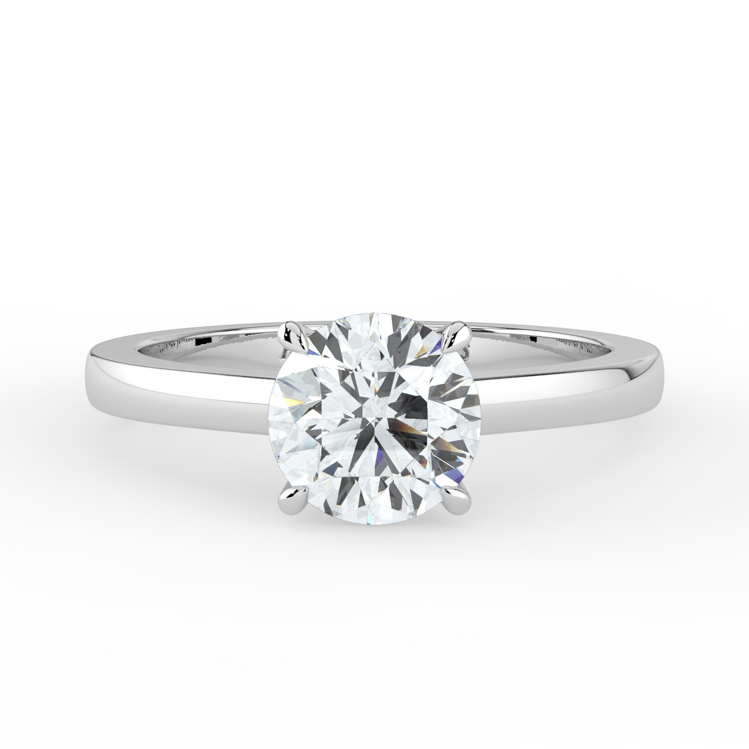 4 Prongs Tulip Engagement Ring