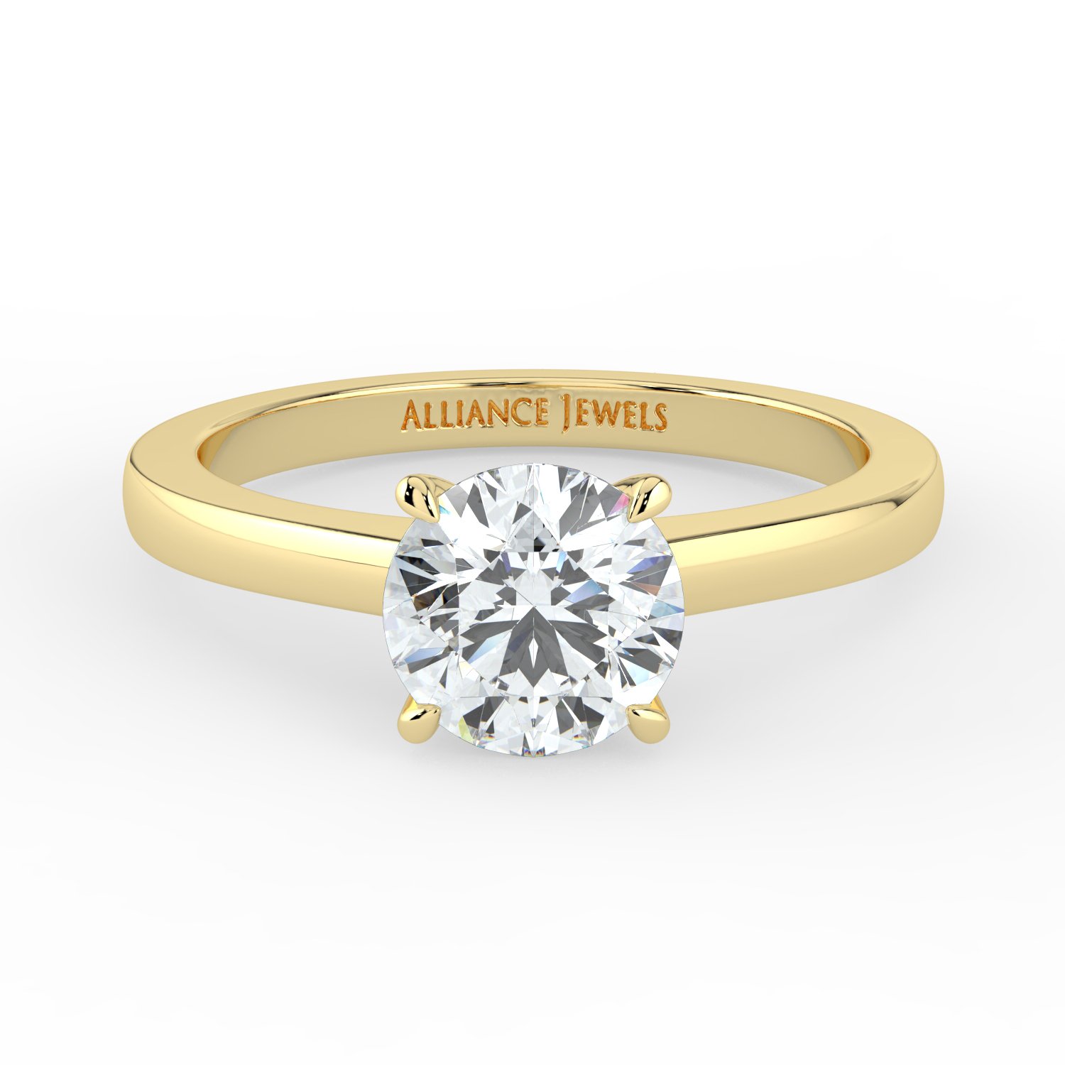 4 Prongs Tulip Engagement Ring