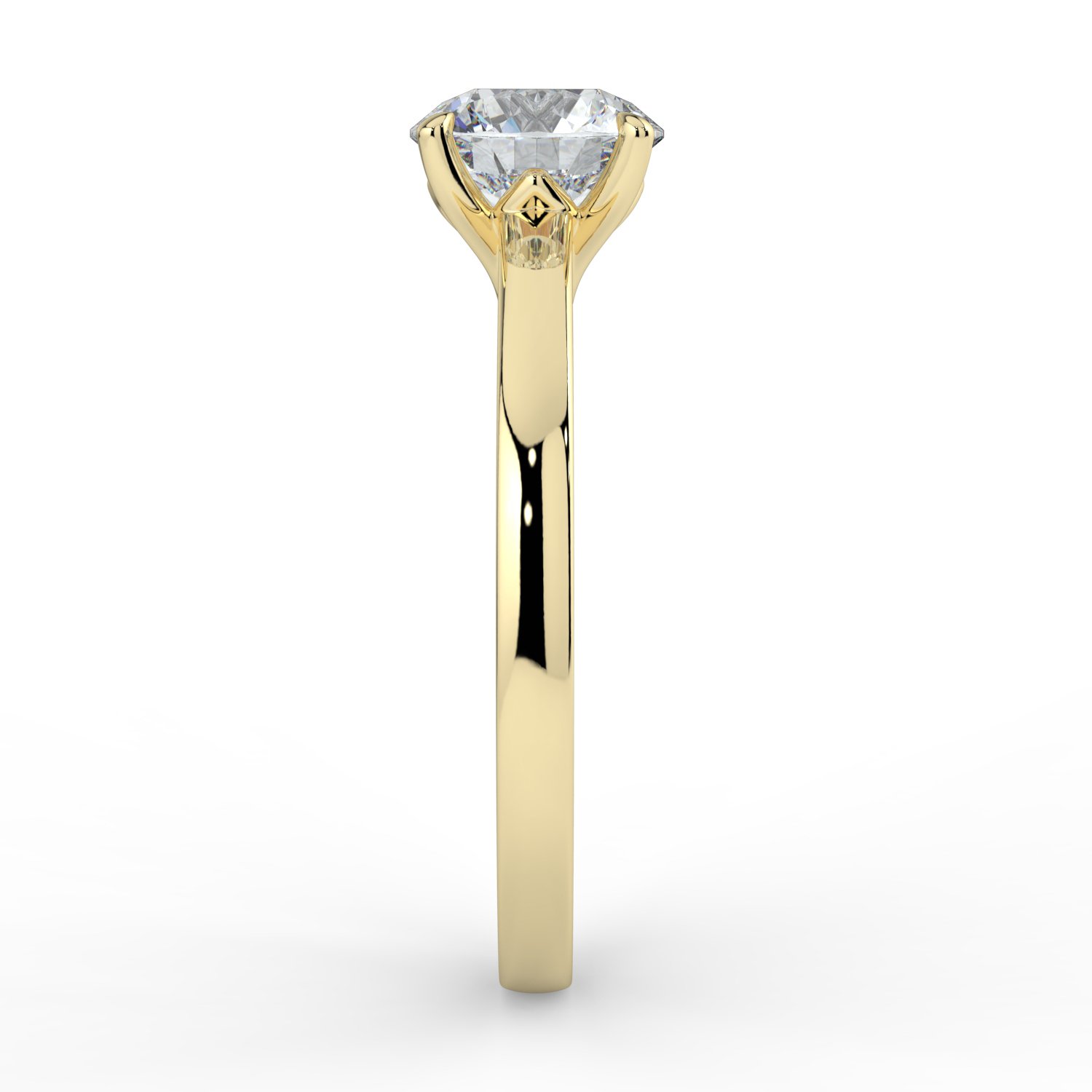 4 Prongs Tulip Engagement Ring