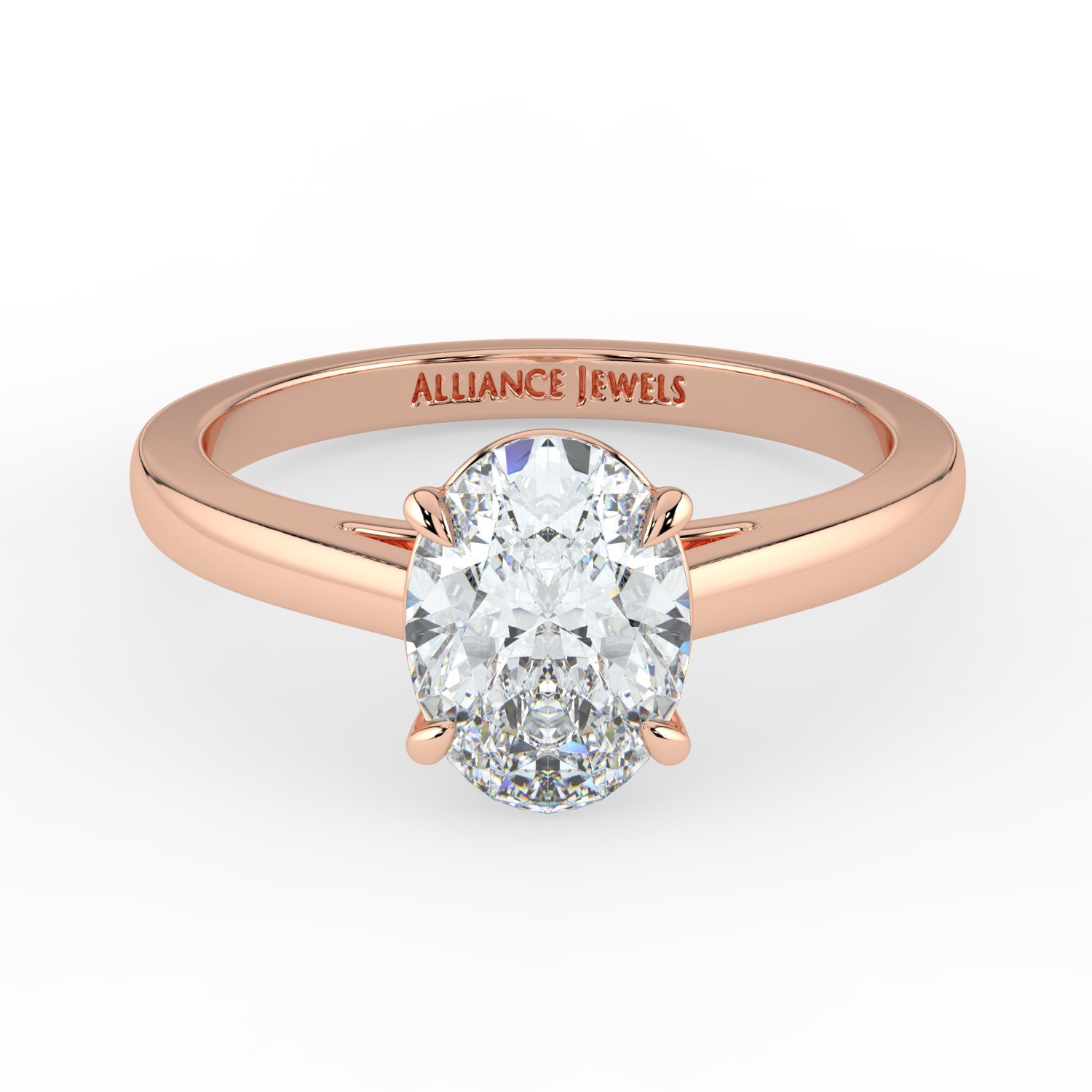 Oval Cathedral Engagement Ring