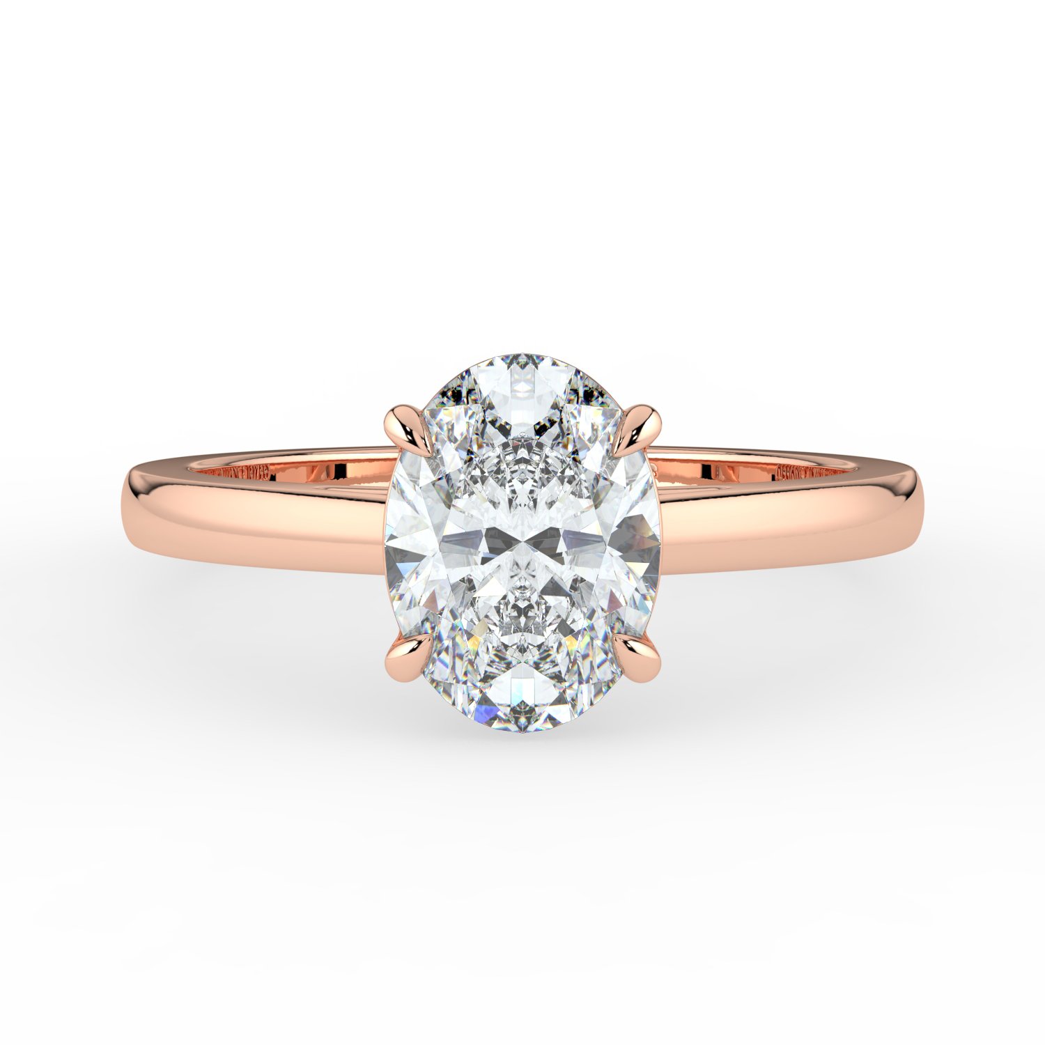 Oval Cathedral Engagement Ring