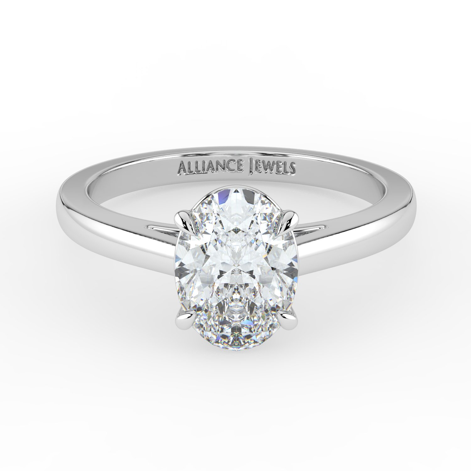 Oval Cathedral Engagement Ring