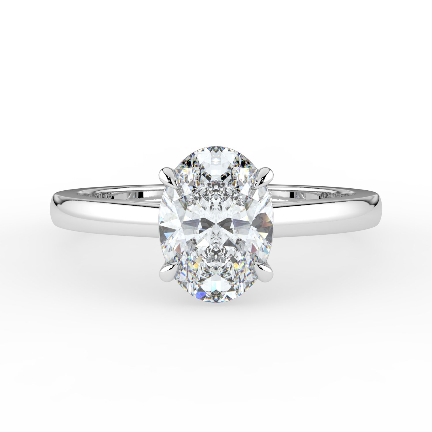 Oval Cathedral Engagement Ring