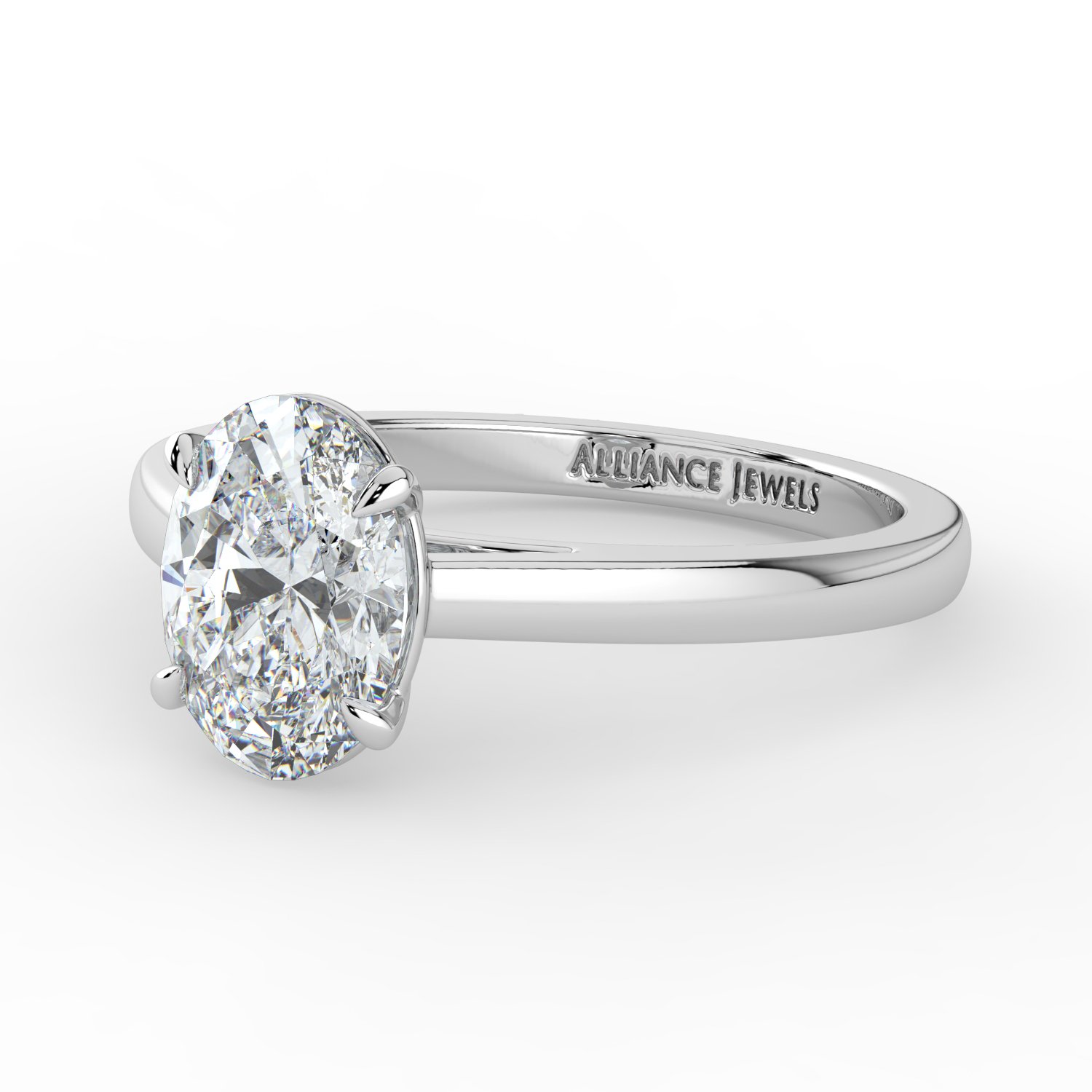 Oval Cathedral Engagement Ring