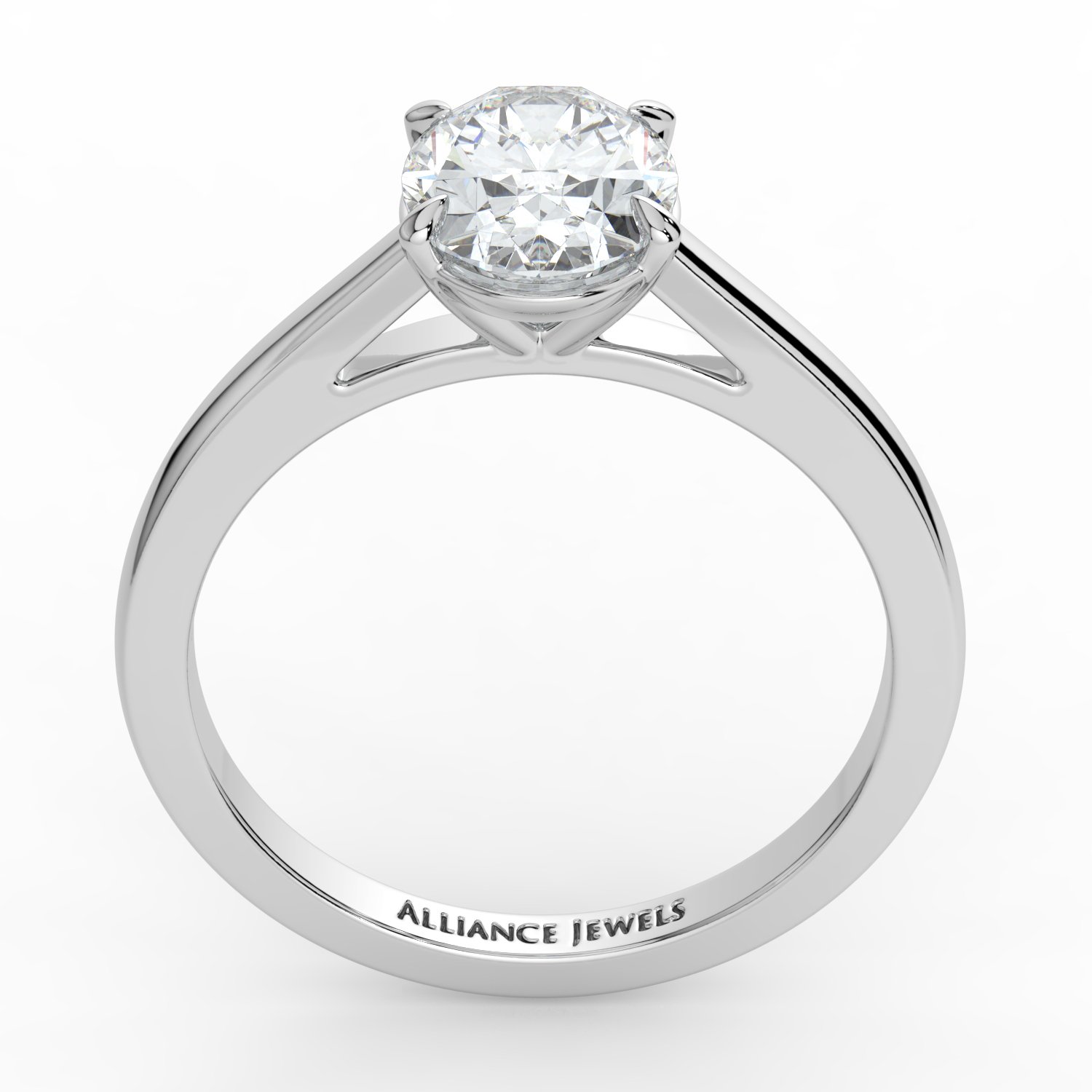 Oval Cathedral Engagement Ring