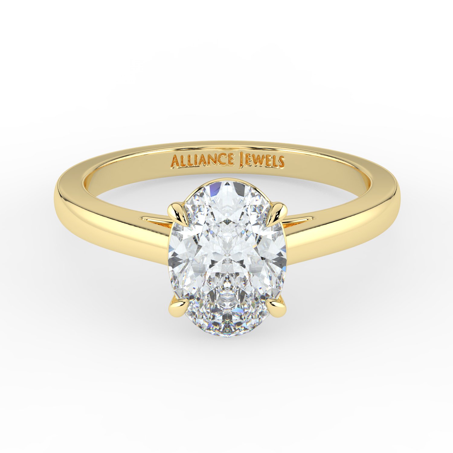 Oval Cathedral Engagement Ring