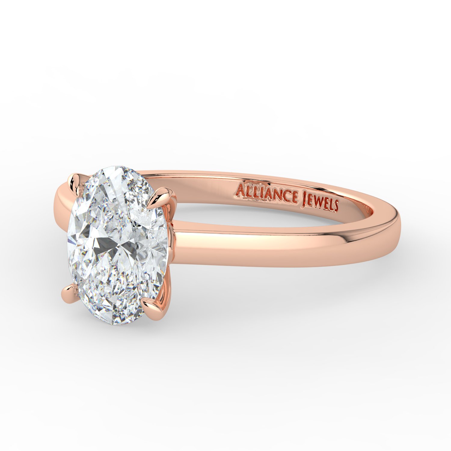 4 Prongs Tulip Engagement Ring