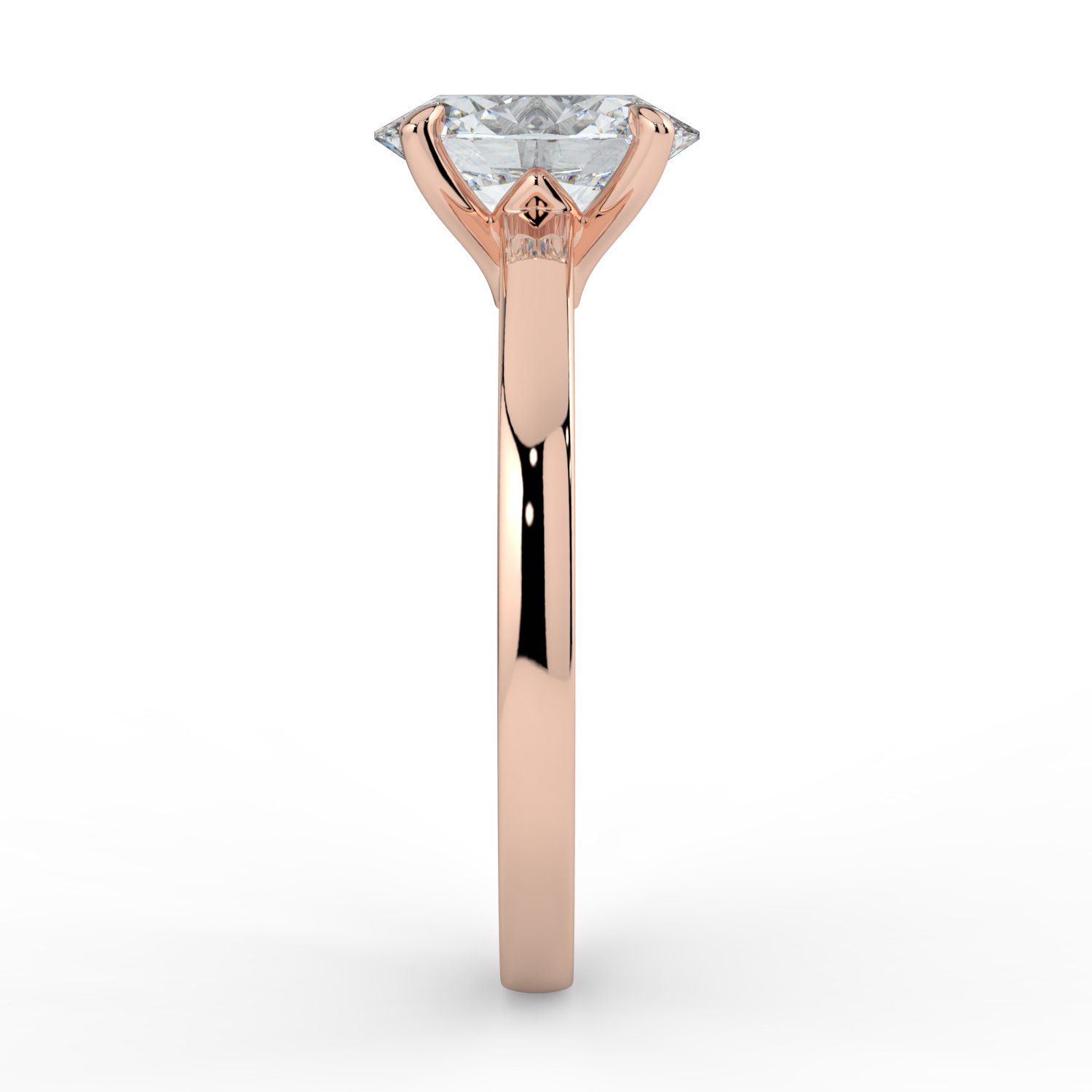 4 Prongs Tulip Engagement Ring