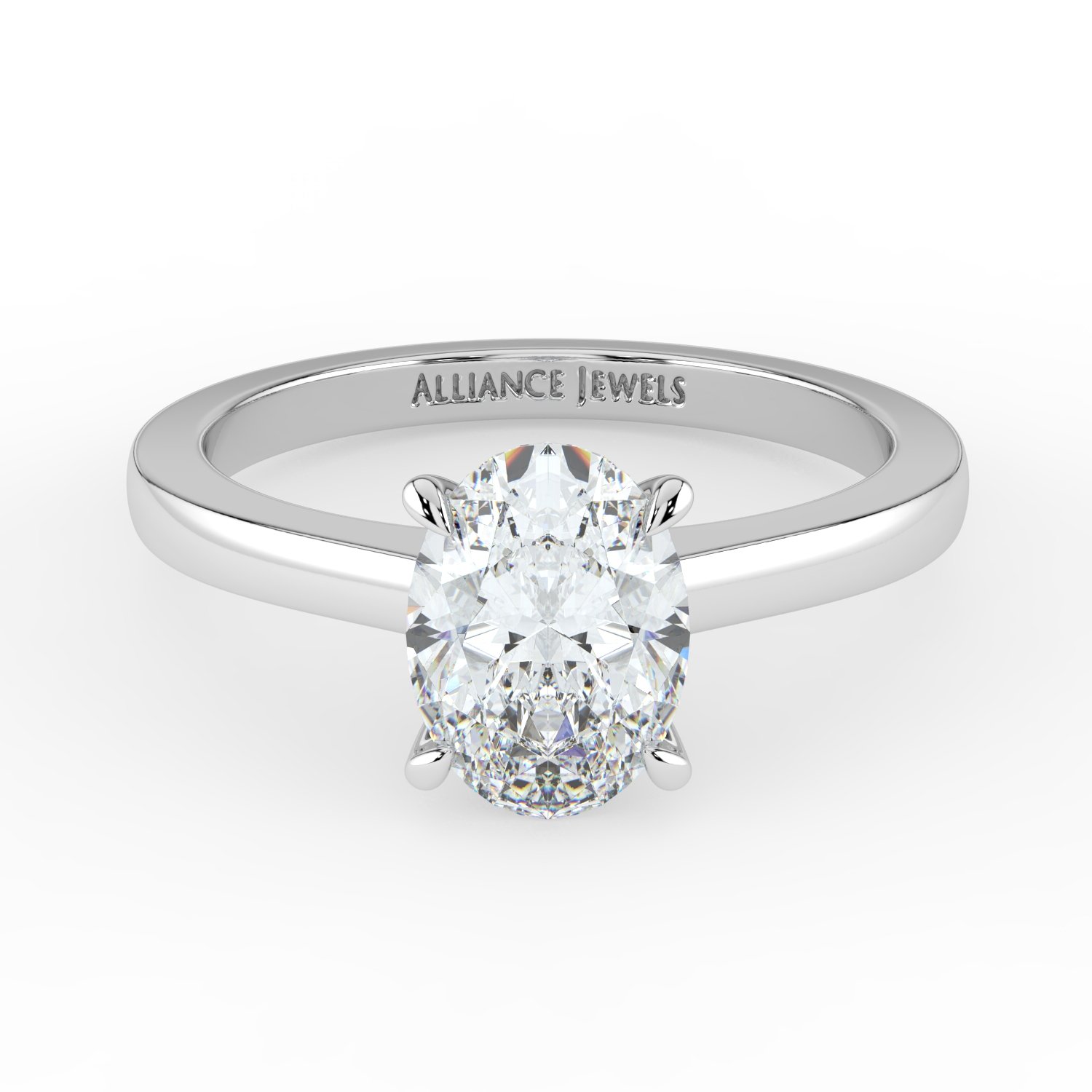 4 Prongs Tulip Engagement Ring