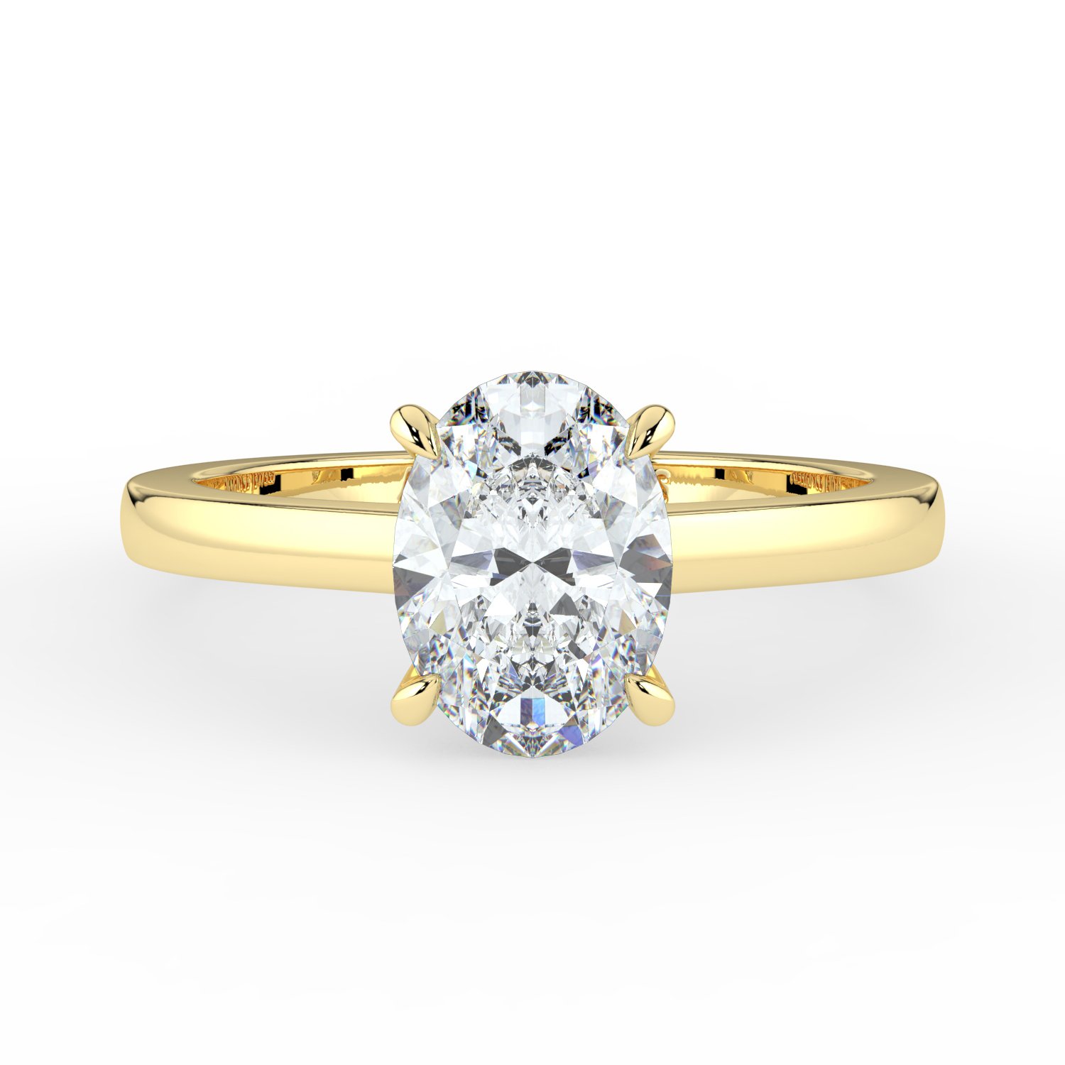 4 Prongs Tulip Engagement Ring