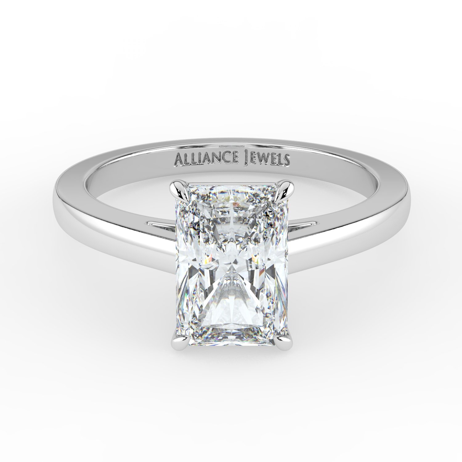 Radiant Cathedral Engagement Ring