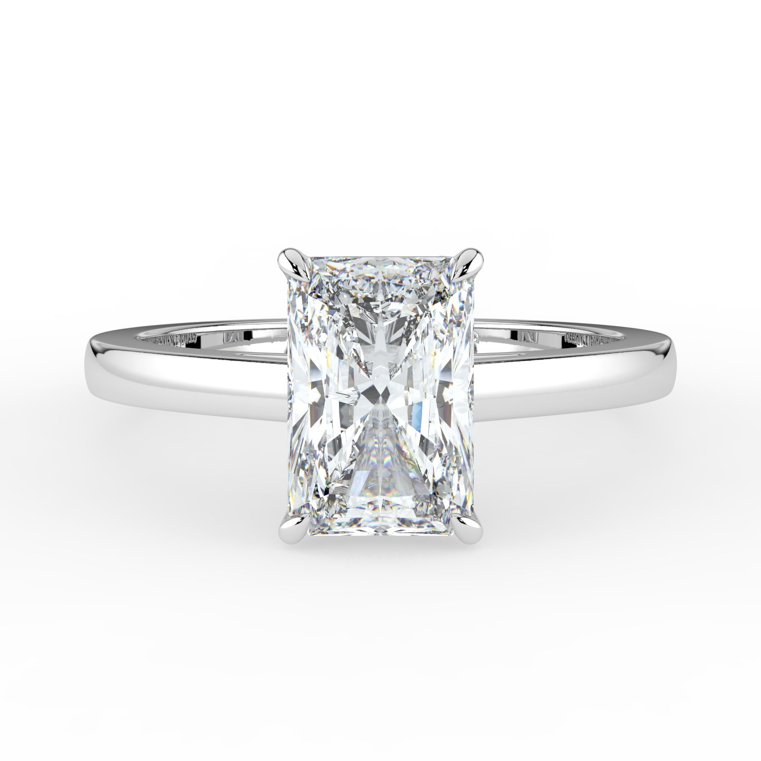 Radiant Cathedral Engagement Ring