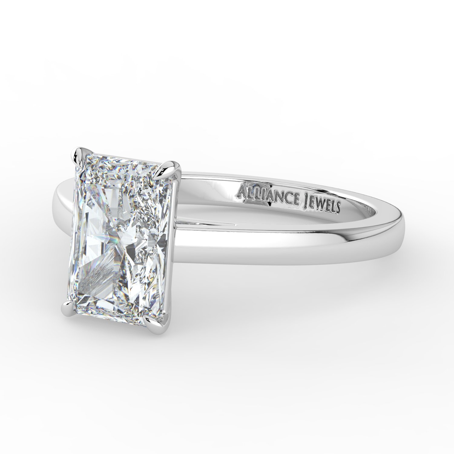 Radiant Cathedral Engagement Ring