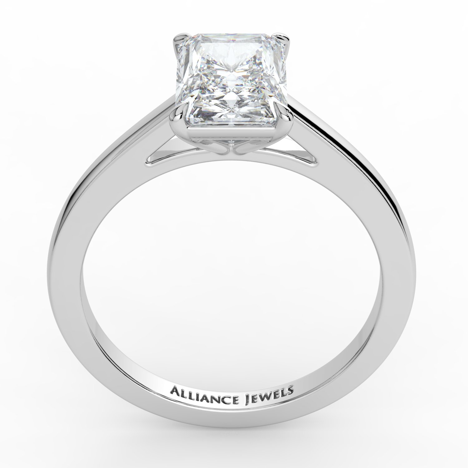 Radiant Cathedral Engagement Ring