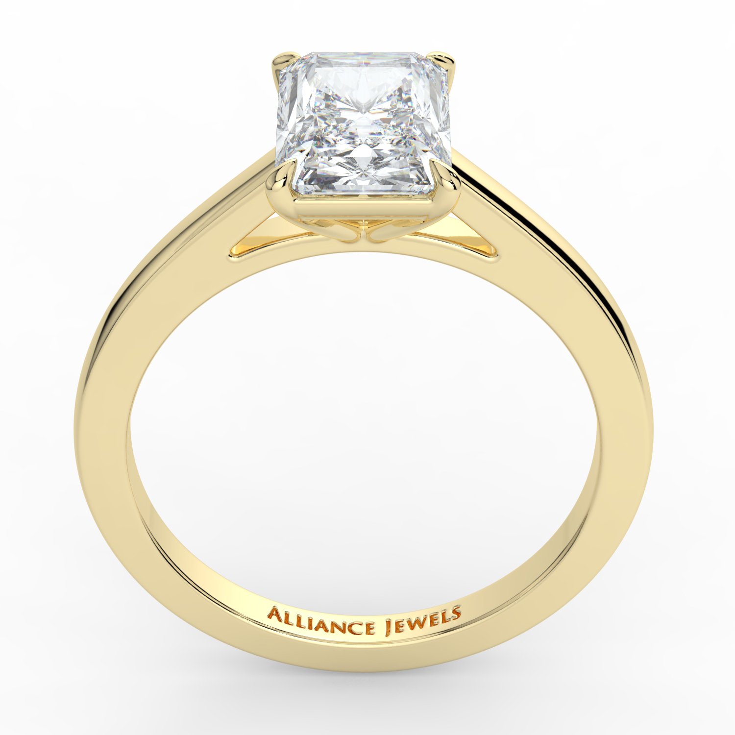 Radiant Cathedral Engagement Ring