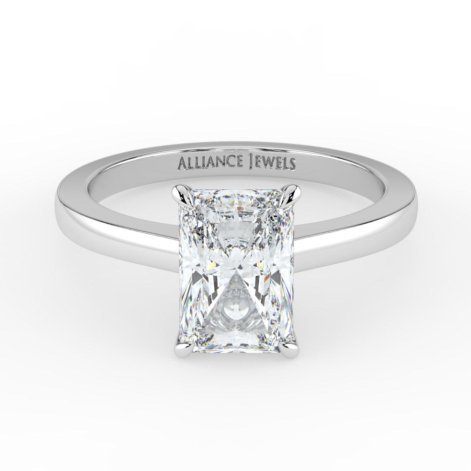 4 Prongs Tulip Engagement Ring