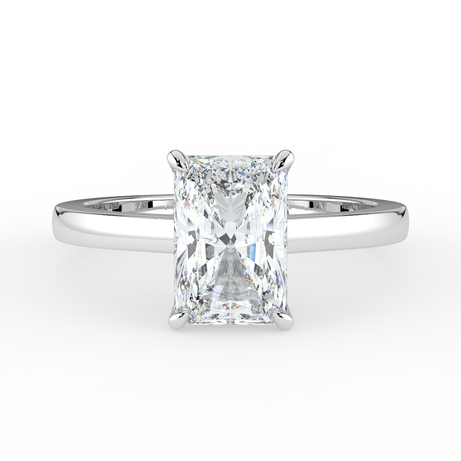 4 Prongs Tulip Engagement Ring