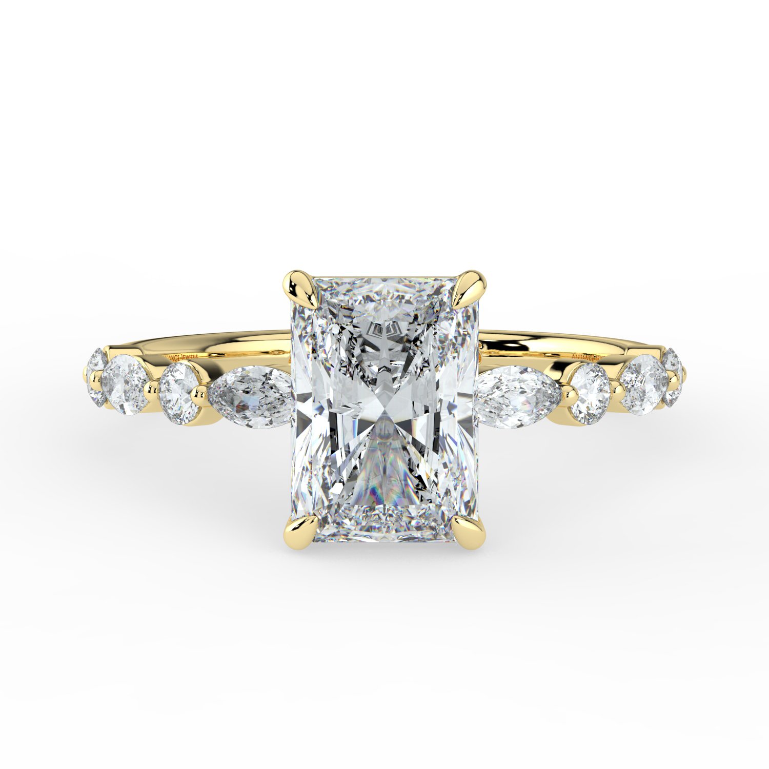 Radiant - Marquise Round Band Engagment Ring