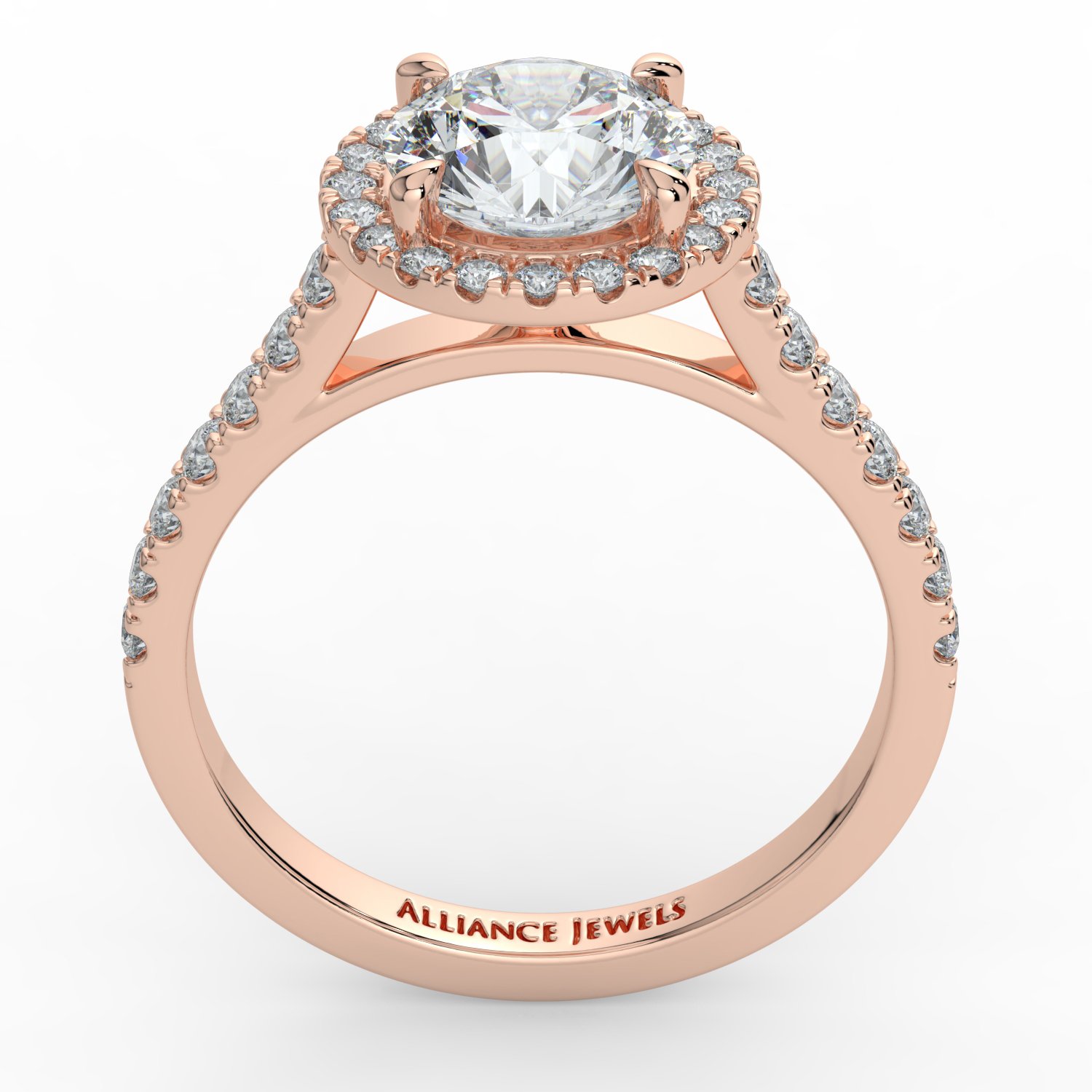 Round Classic Halo Engagement Ring