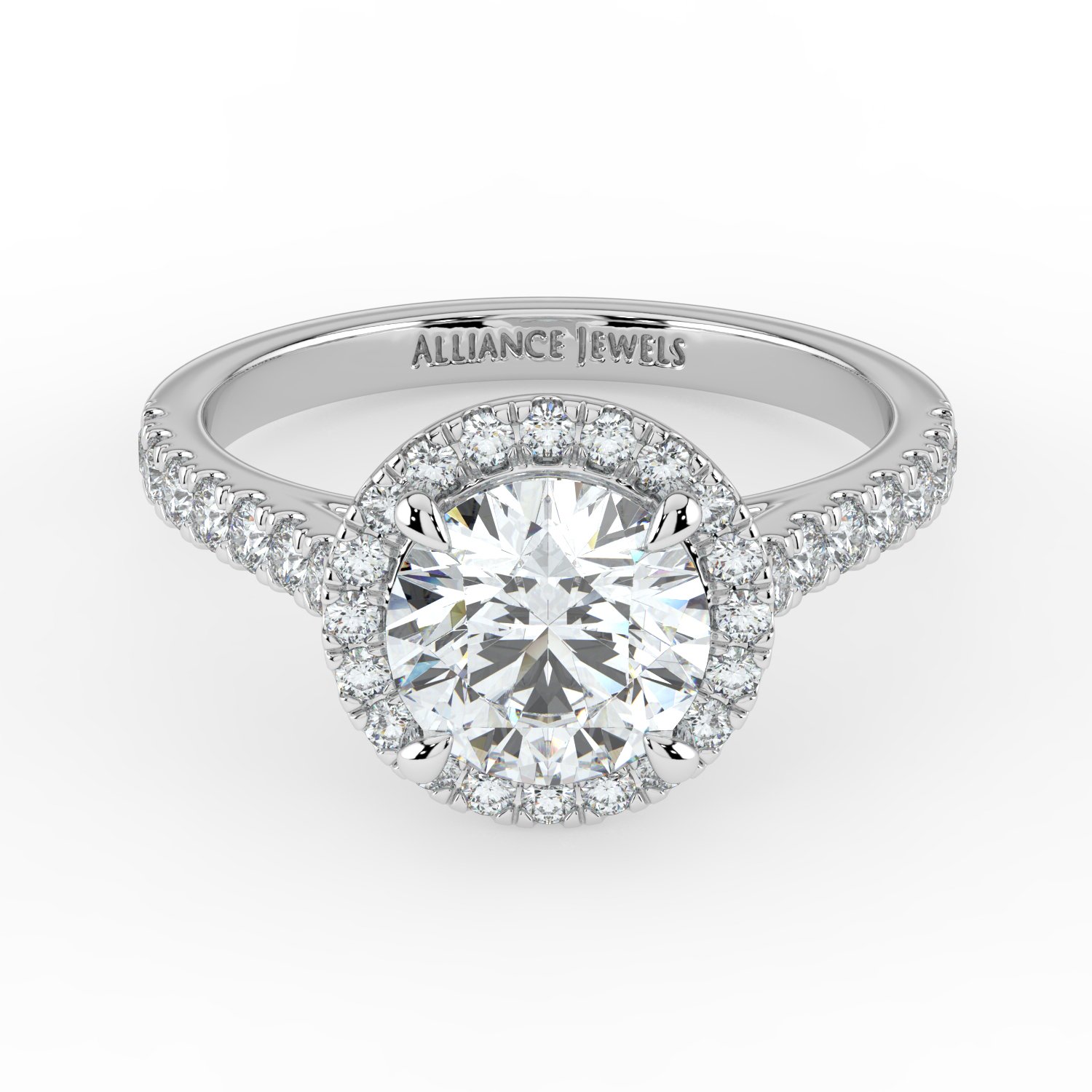 Round Classic Halo Engagement Ring