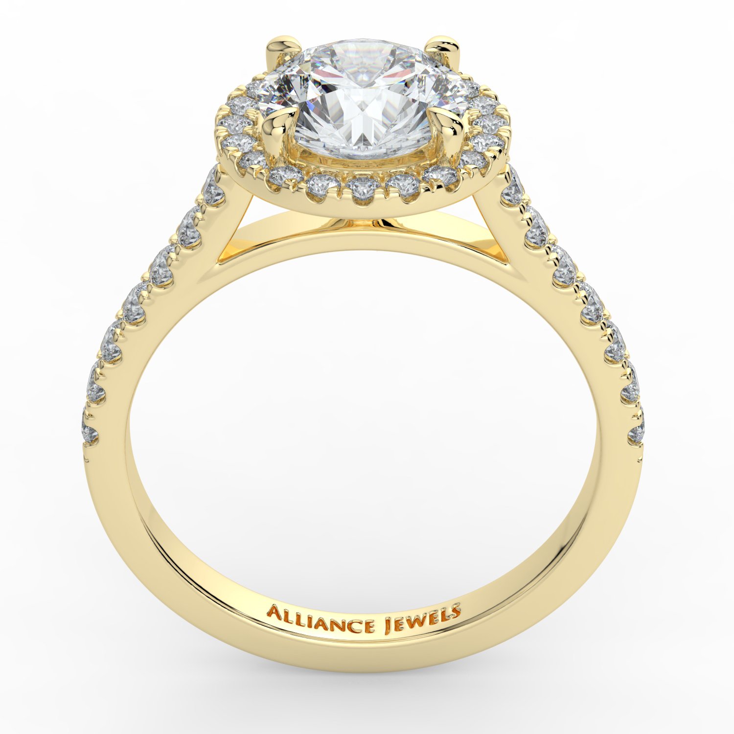 Round Classic Halo Engagement Ring