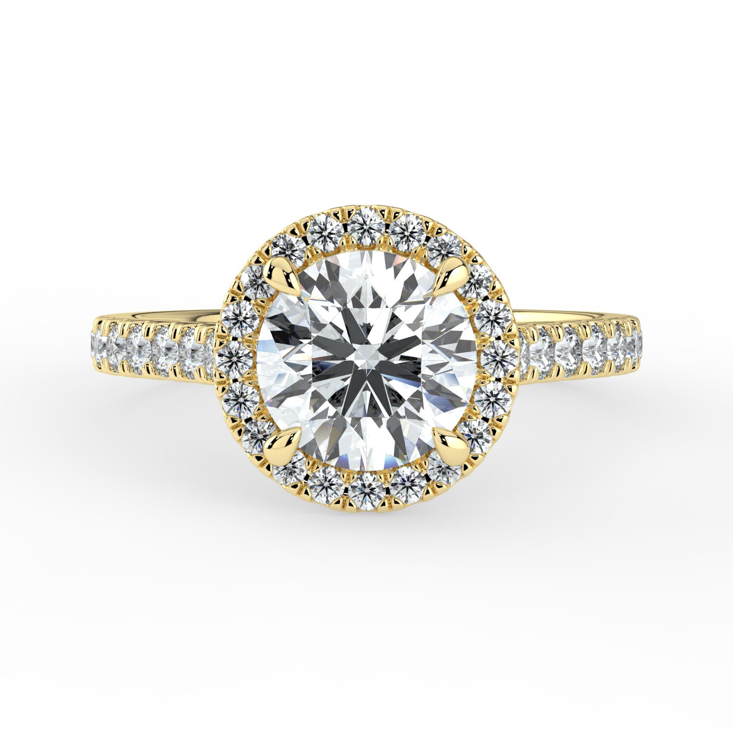 Round Classic Halo Engagement Ring