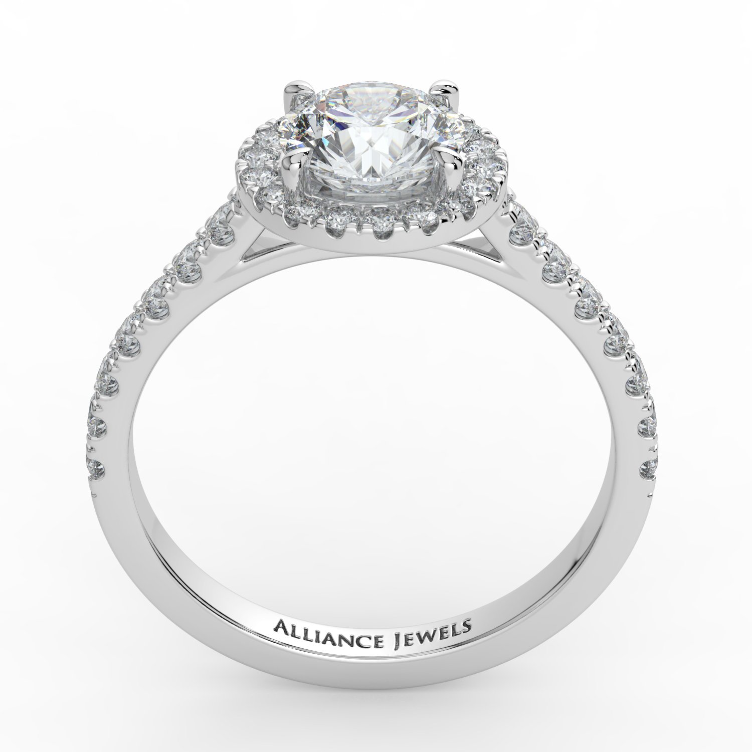 Round Classic Halo Engagement Ring