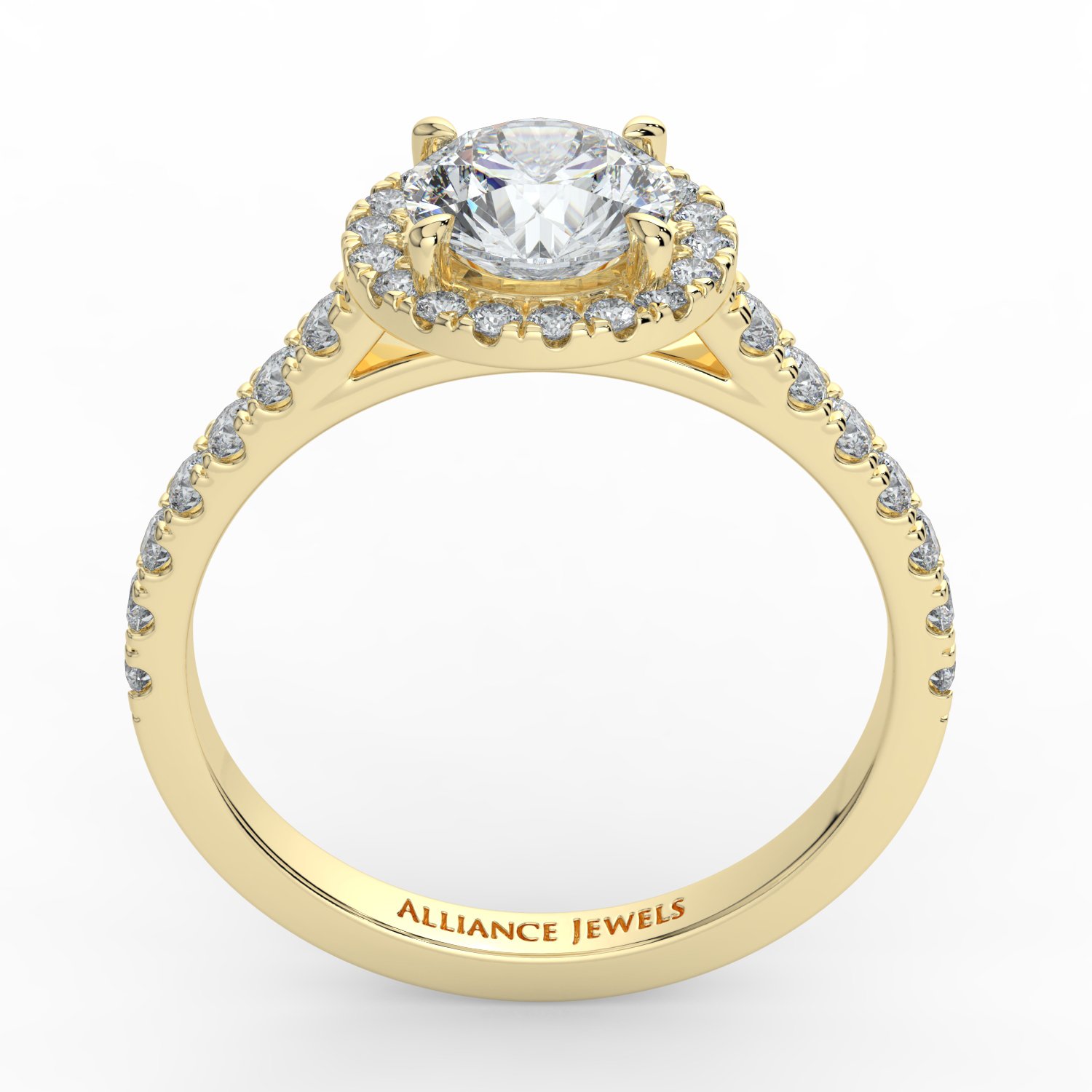 Round Classic Halo Engagement Ring