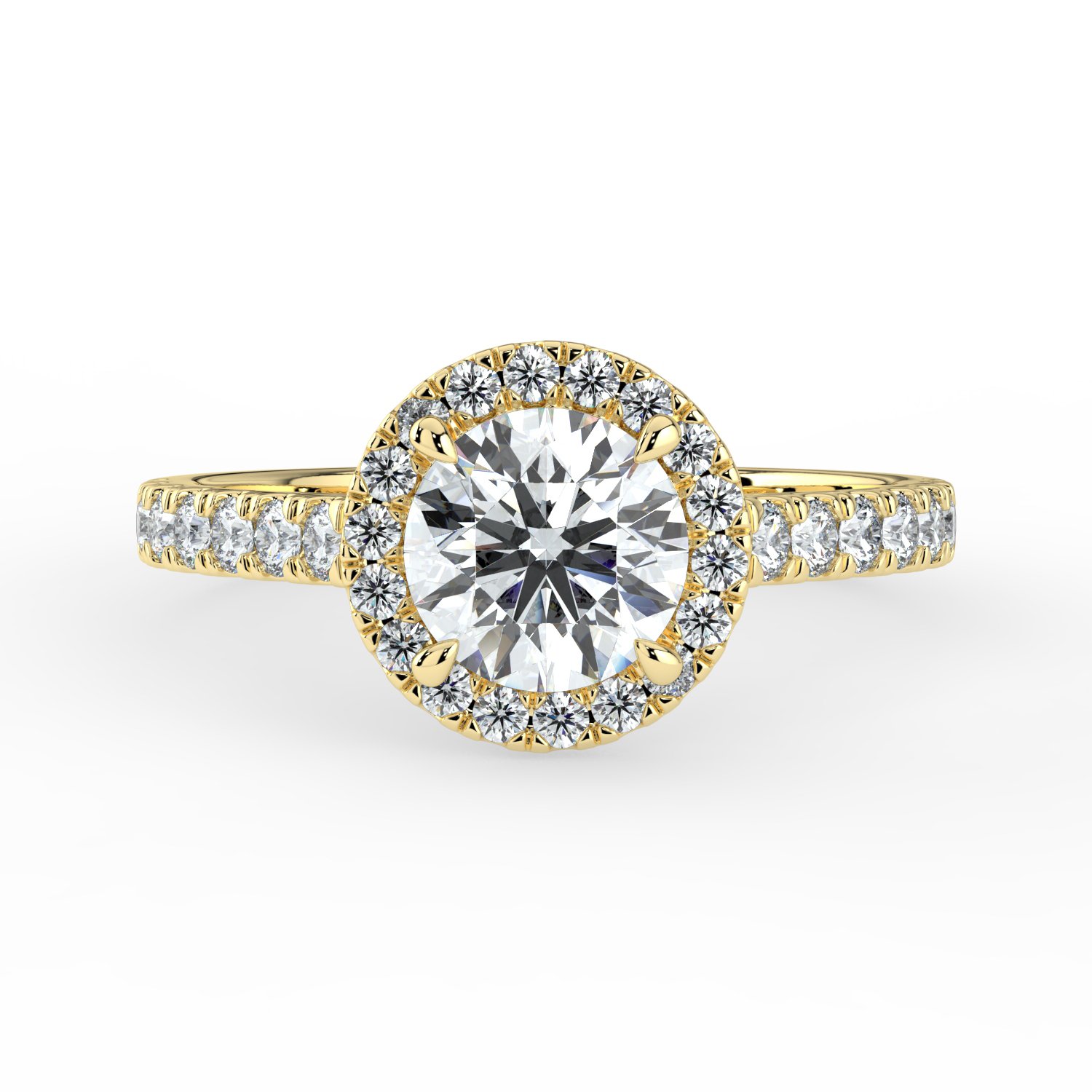 Round Classic Halo Engagement Ring