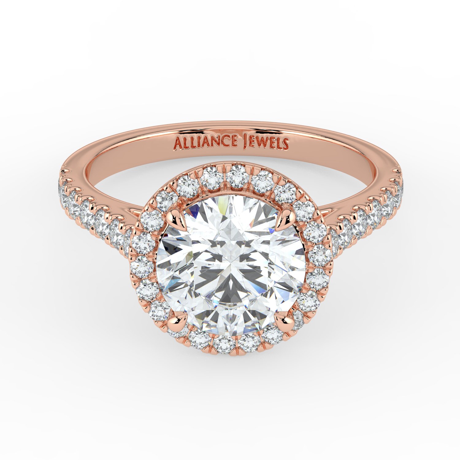 Round Classic Halo Engagement Ring