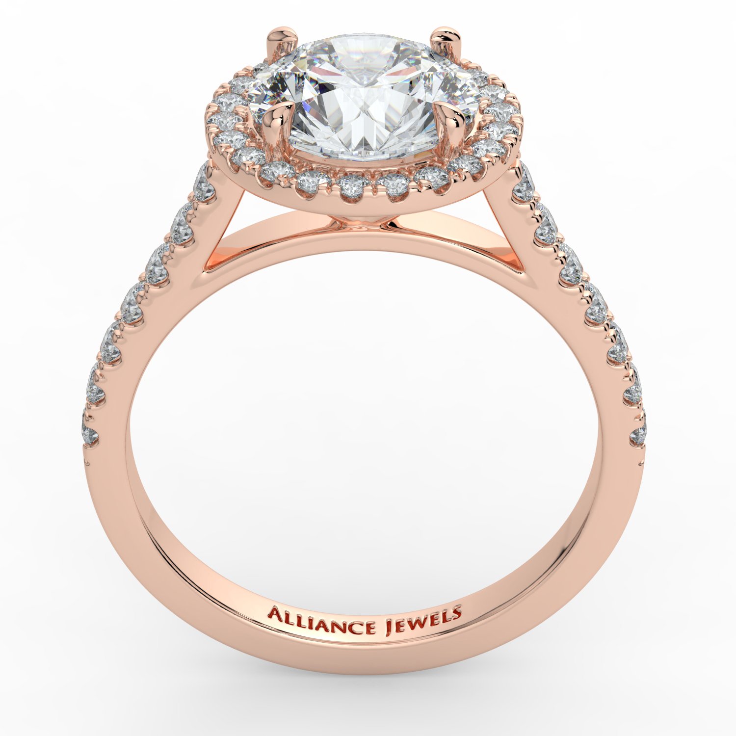 Round Classic Halo Engagement Ring