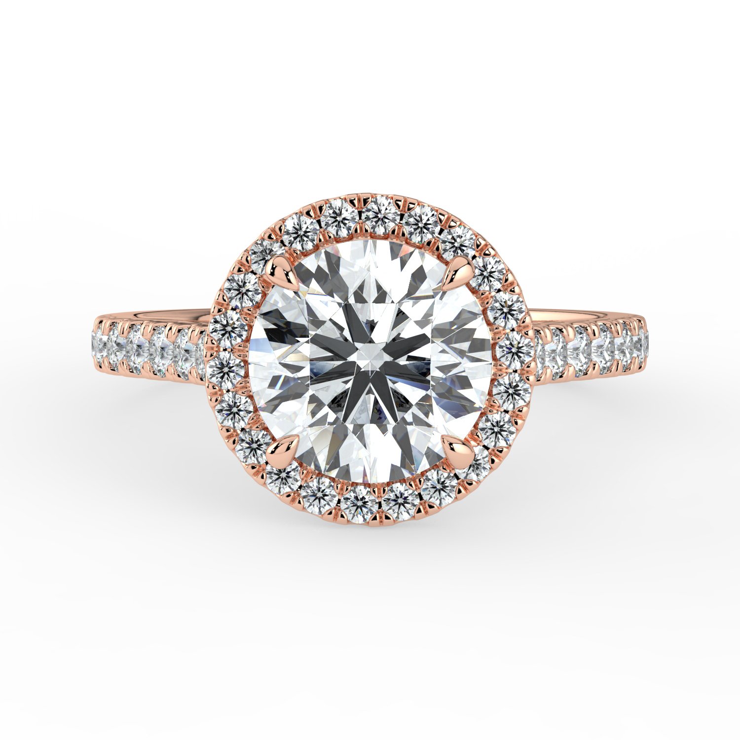 Round Classic Halo Engagement Ring