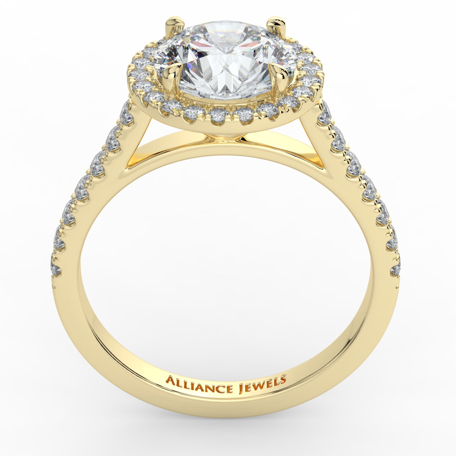 Round Classic Halo Engagement Ring