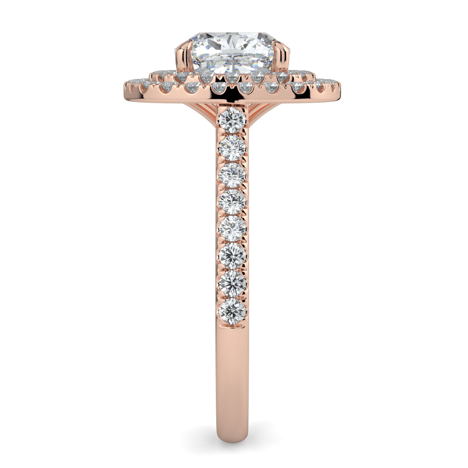 Cushion Double Halo Engagement Ring