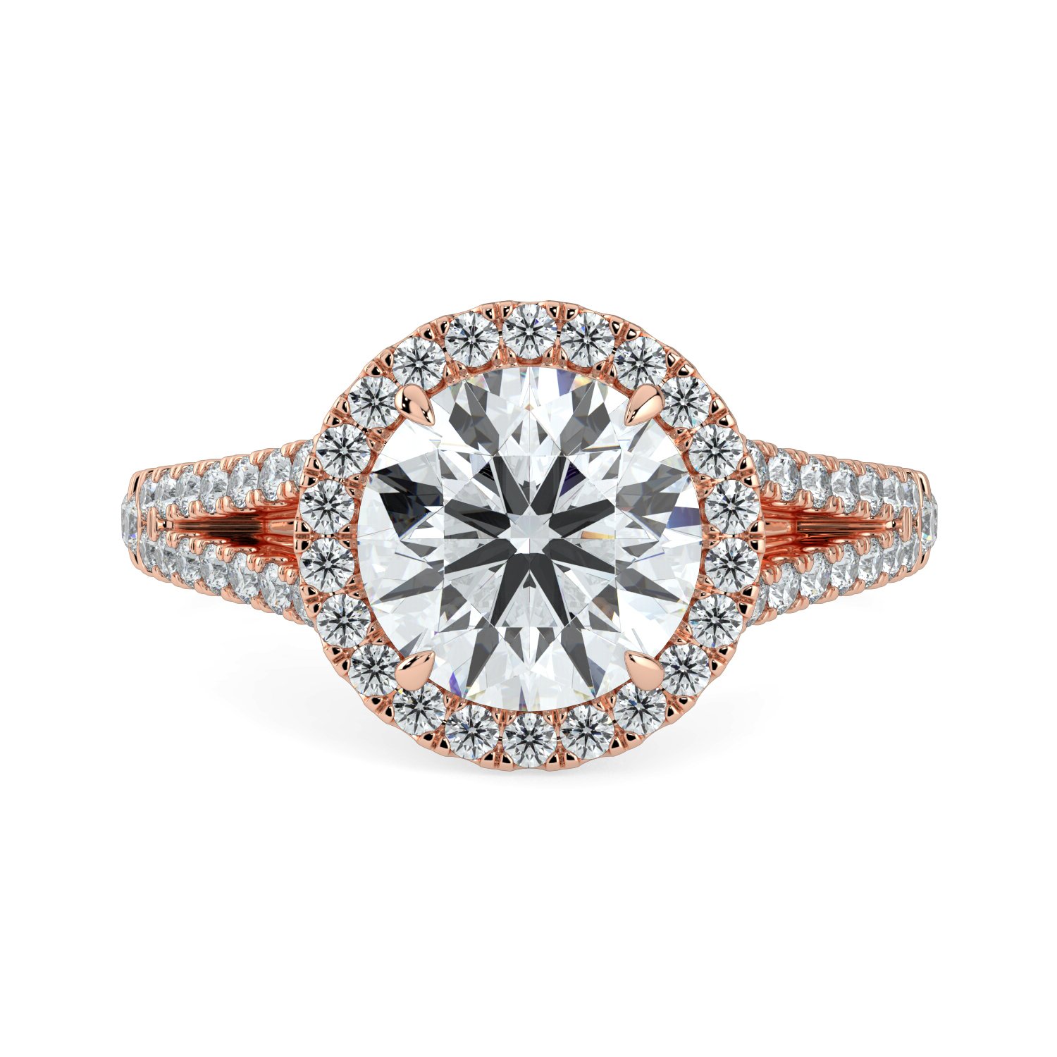 Round Halo Engagement Ring