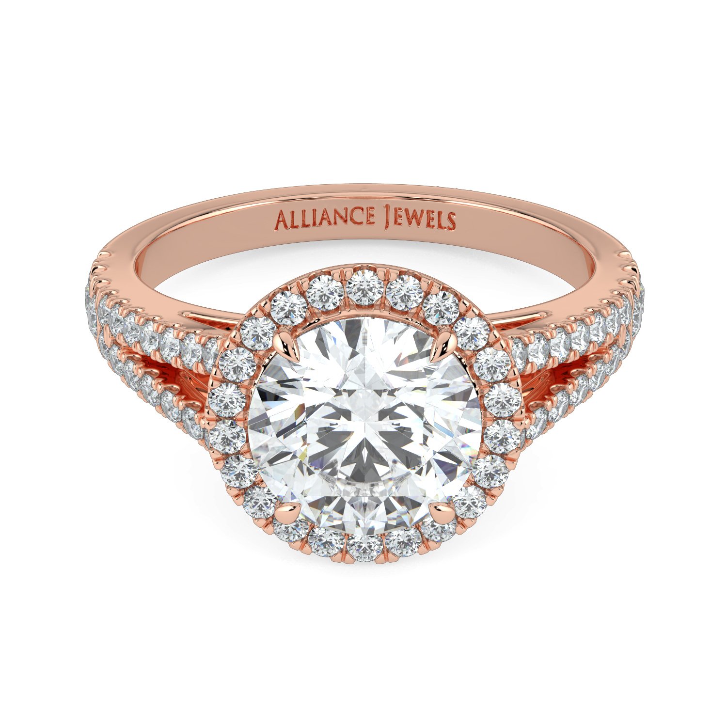 Round Halo Engagement Ring