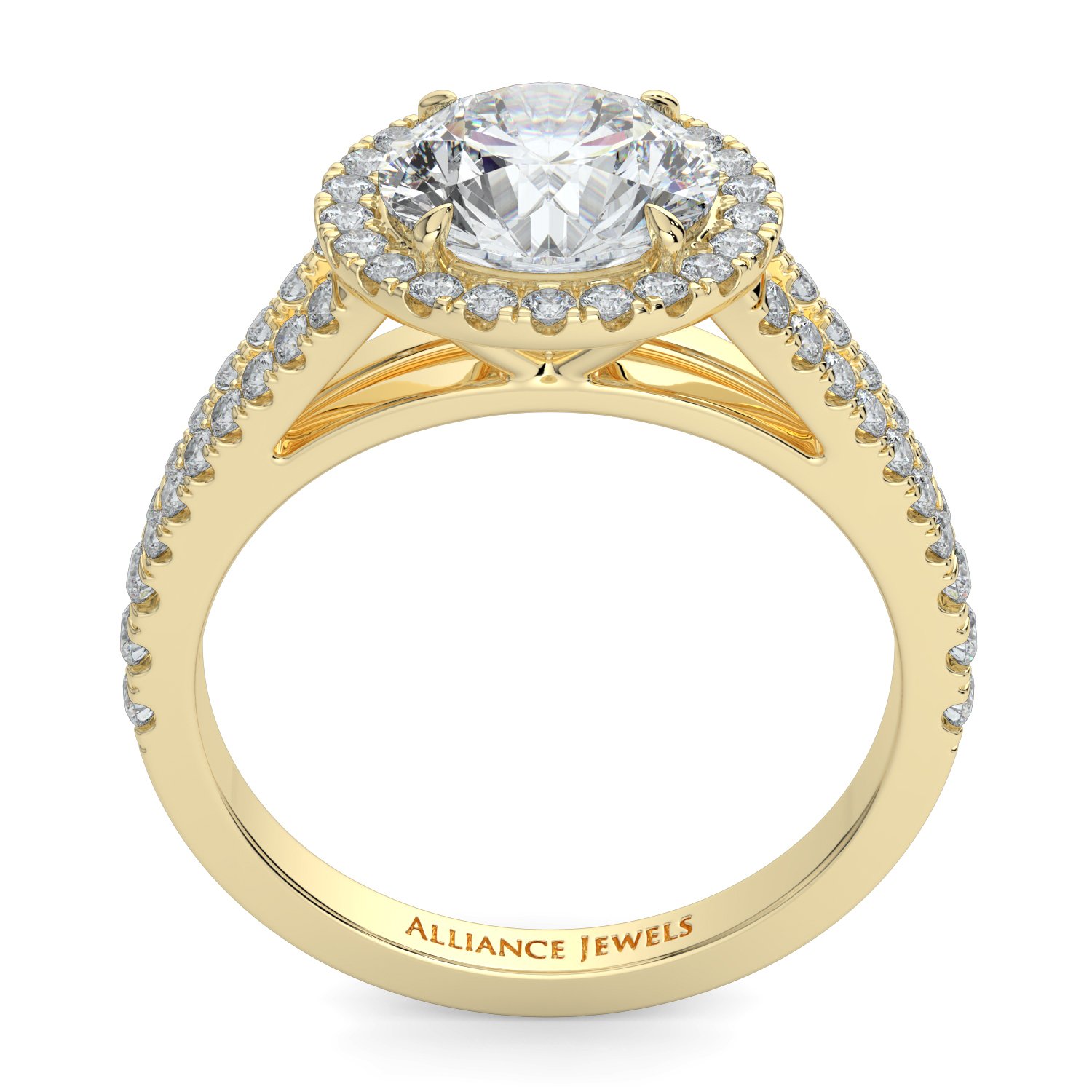 Round Halo Engagement Ring