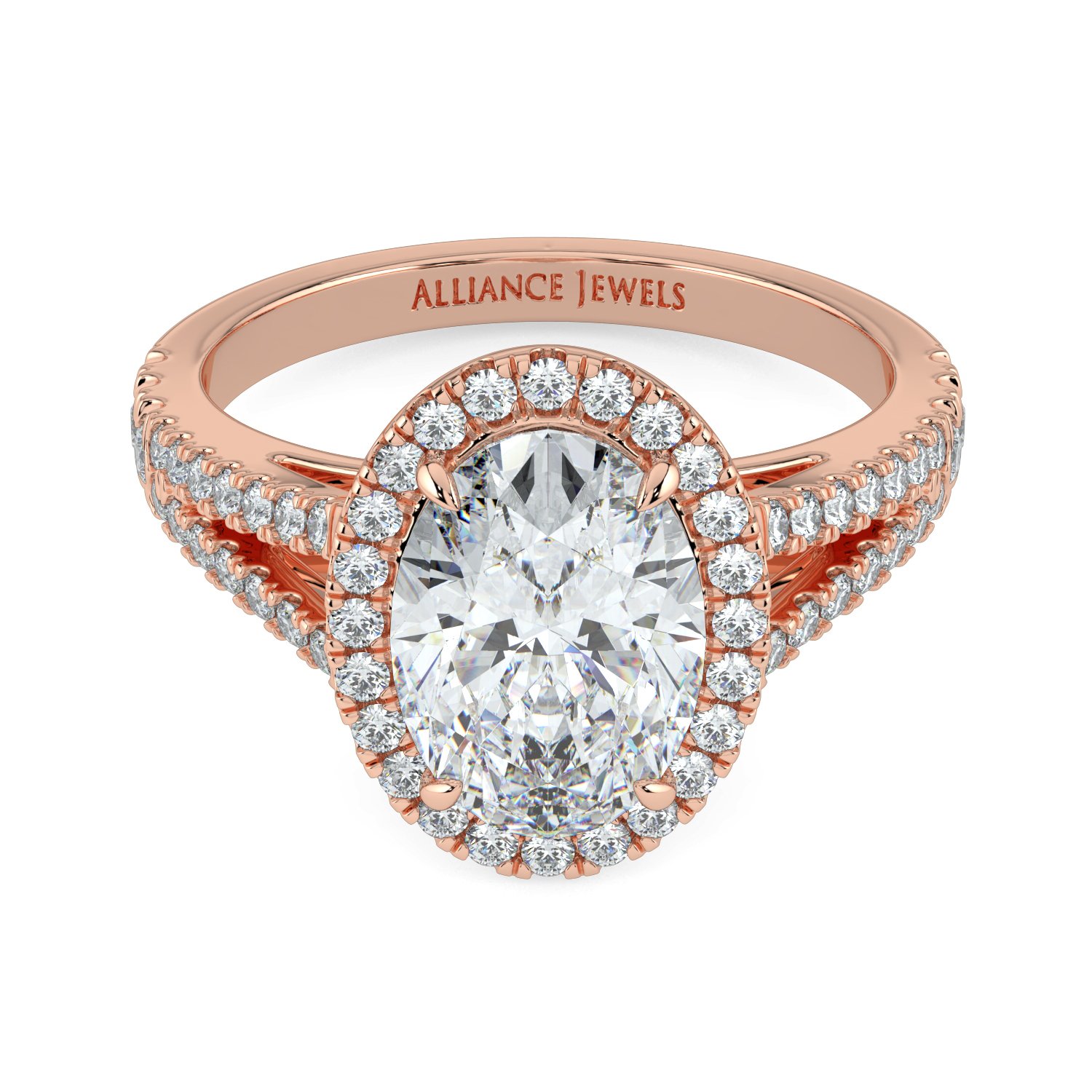 Oval Halo Engagement Ring