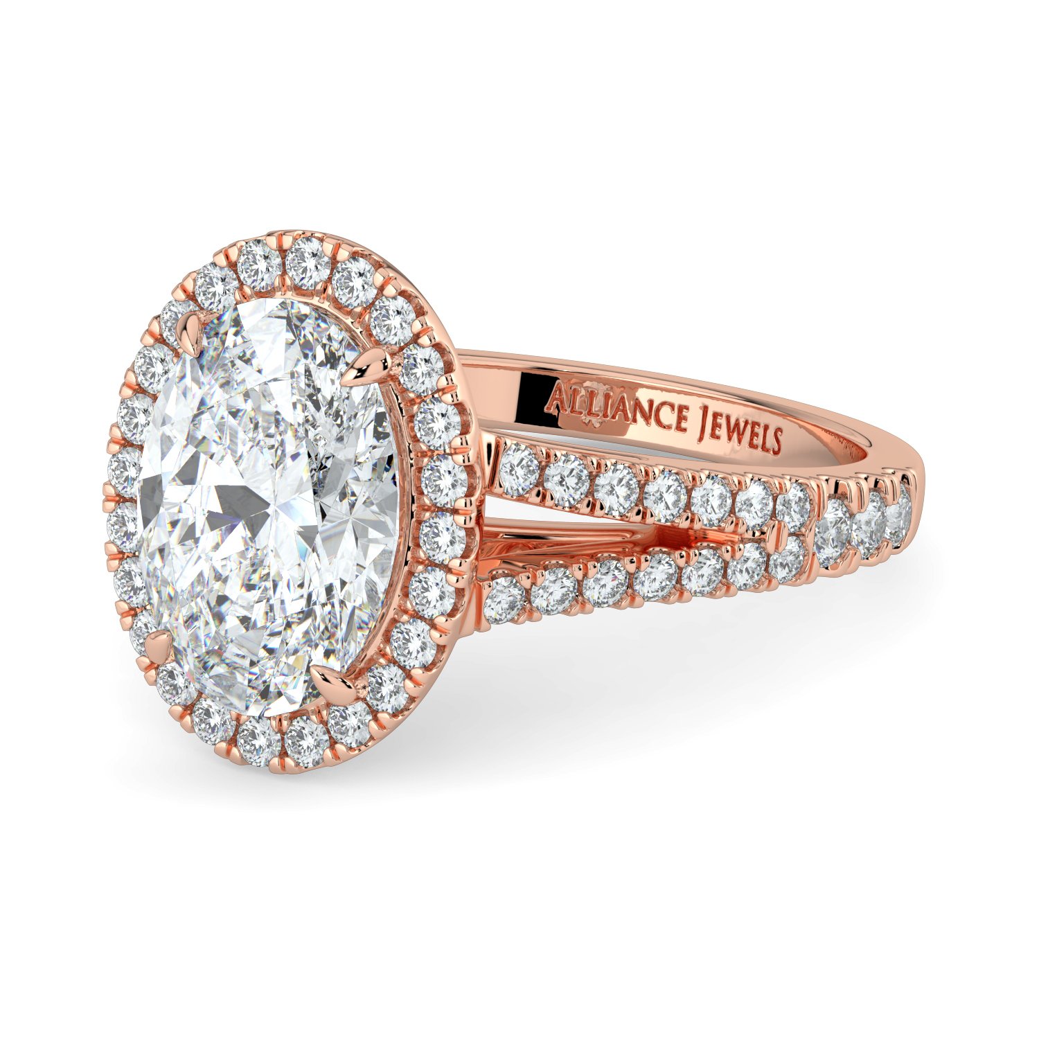 Oval Halo Engagement Ring