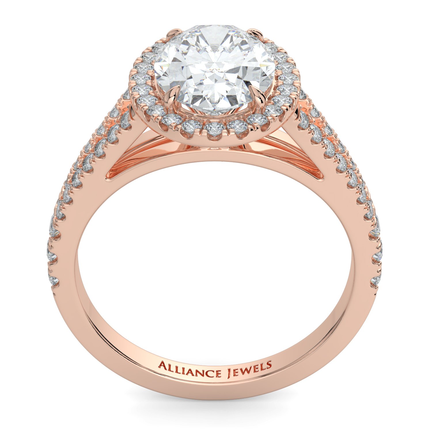 Oval Halo Engagement Ring