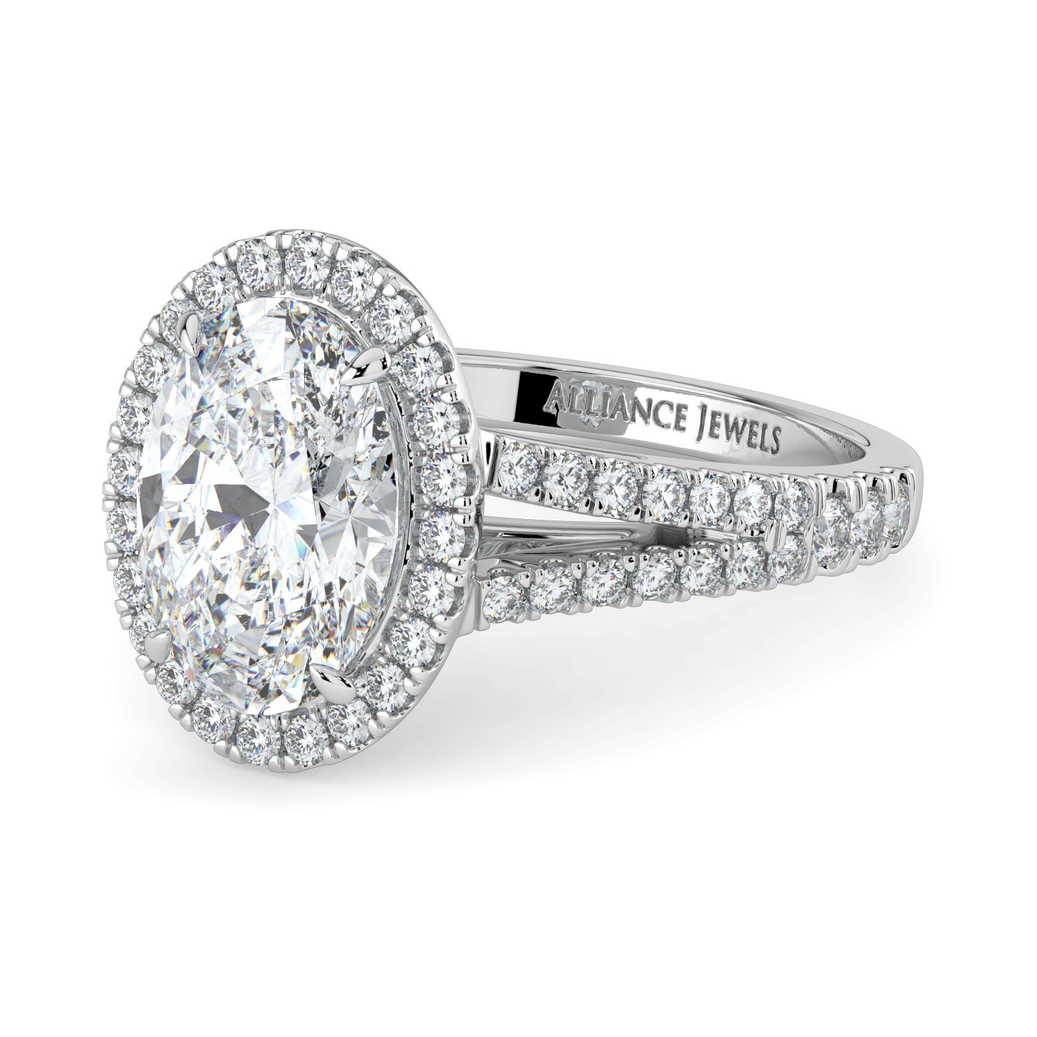 Oval Halo Engagement Ring