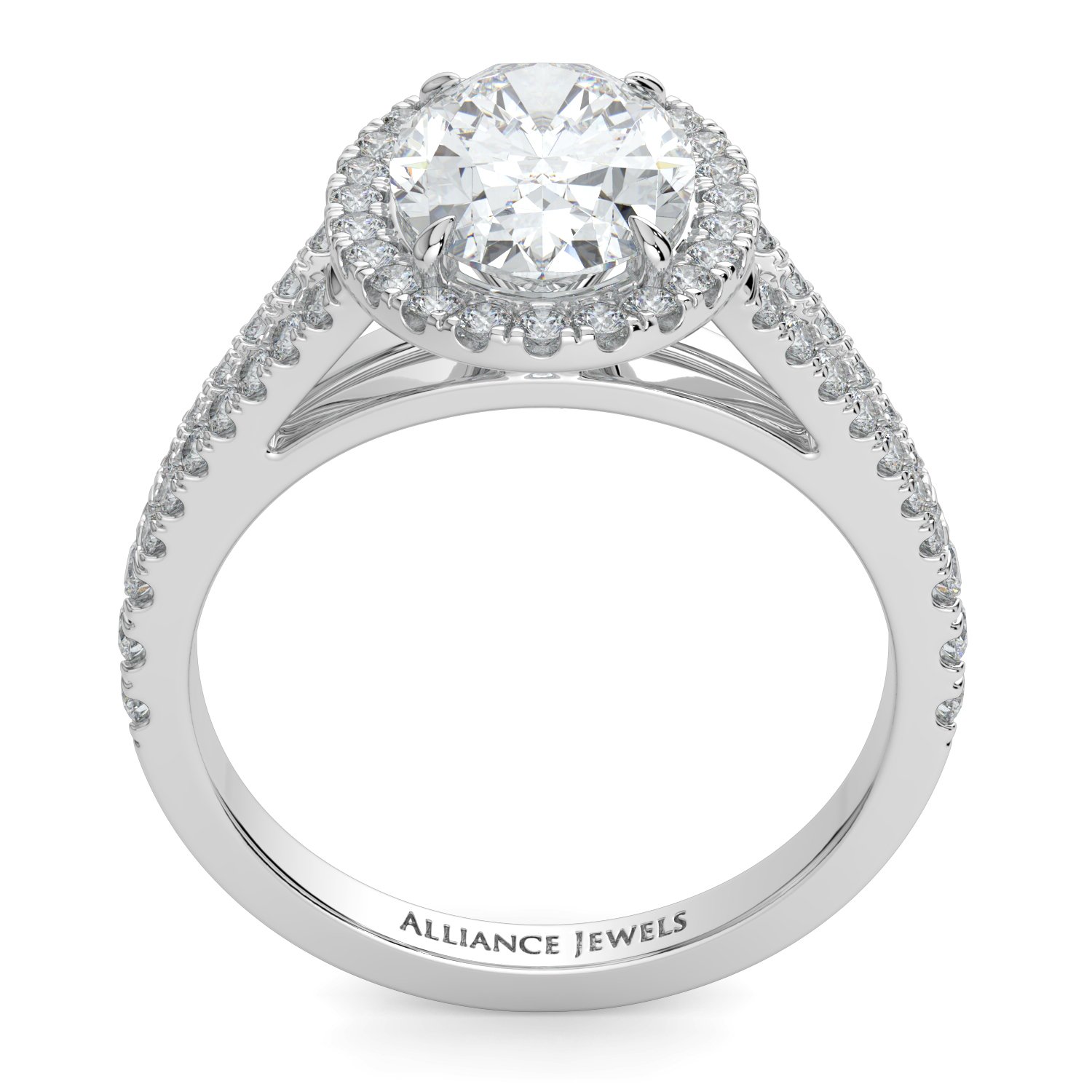 Oval Halo Engagement Ring