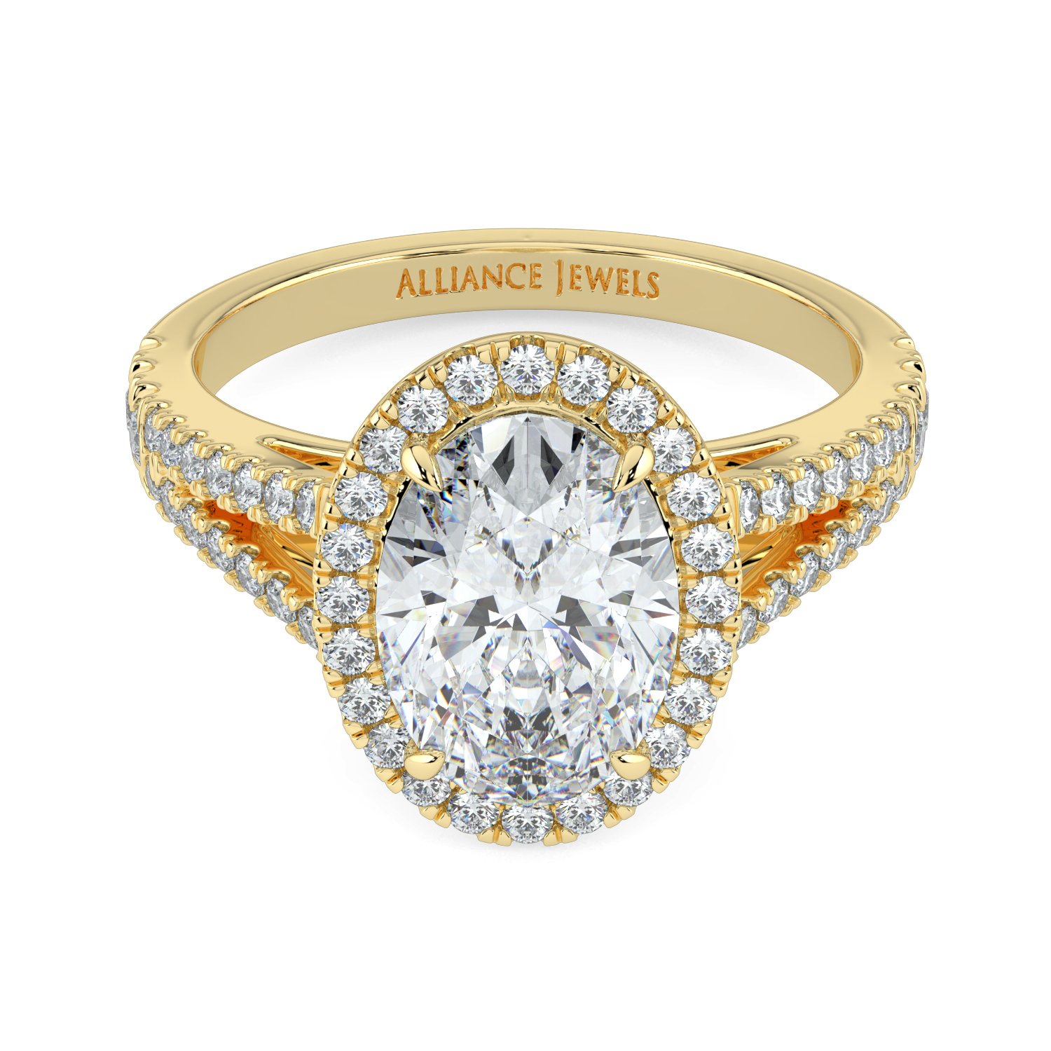 Oval Halo Engagement Ring