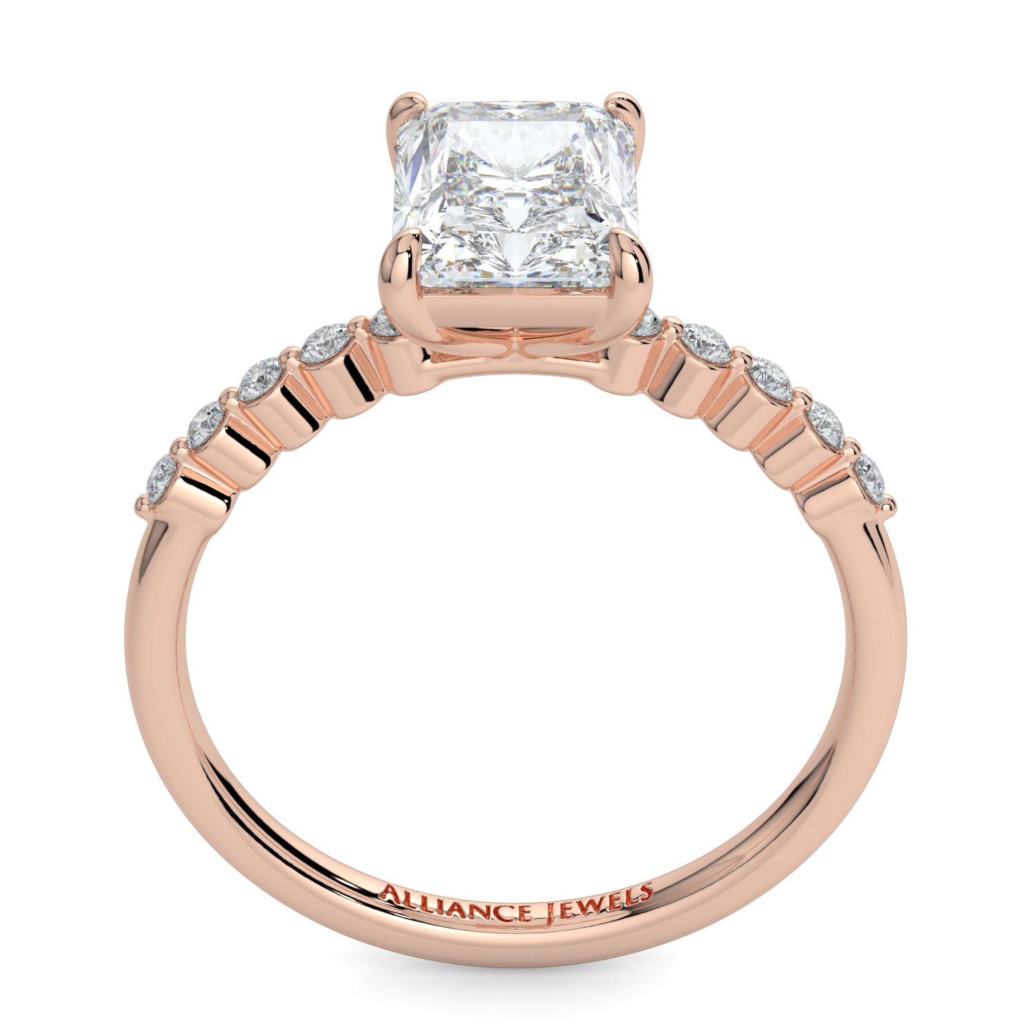 Radiant  - Round Band Engagement Ring