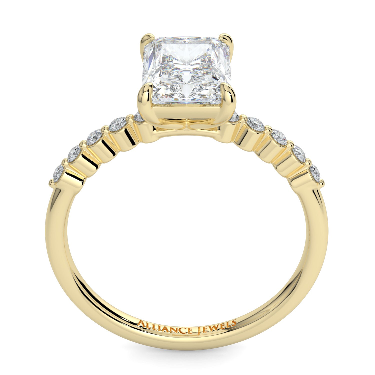 Radiant  - Round Band Engagement Ring