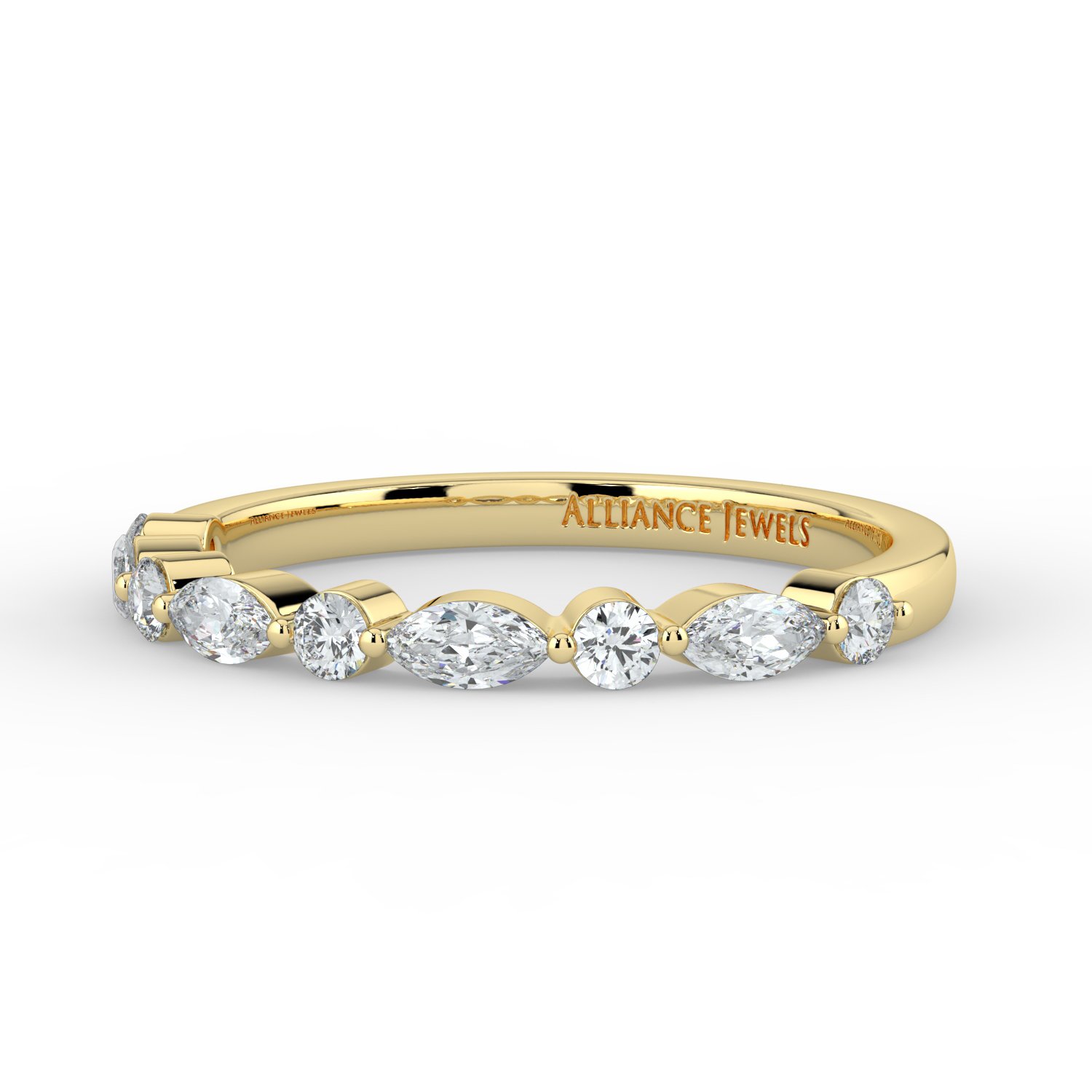 Labgrown Marquise and Round Band